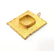 Raw Brass Pendant Blank Mosaic Base Blank inlay Blank Necklace Blank Resin Blank Mountings Cabochon Bezel Base  (15x15mm blank) G8952