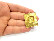 Raw Brass Pendant Blank Mosaic Base Blank inlay Blank Necklace Blank Resin Blank Mountings Cabochon Bezel Base  (15x15mm blank) G8952