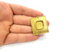 Raw Brass Pendant Blank Mosaic Base Blank inlay Blank Necklace Blank Resin Blank Mountings Cabochon Bezel Base  (15x15mm blank) G8952