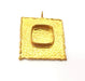 Raw Brass Pendant Blank Mosaic Base Blank inlay Blank Necklace Blank Resin Blank Mountings Cabochon Bezel Base  (15x15mm blank) G8952