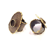 Antique Bronze Ring Blank inlay Ring Blank Mosaic Bezel Base Settings Cabochon Mountings (10mm Blank ) Antique Bronze Plated Brass G8974
