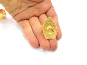 Gold Ring Settings Blanks inlay Ring Mosaic Ring Bezel Base Cabochon Mountings Adjustable (10mm blank ) Gold Plated Brass G8989