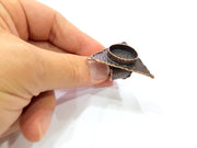 Copper Ring Blank inlay Ring Blank Mosaic Ring Bezel Base Settings Cabochon Mountings (20mm blank ) Antique Copper Plated Brass G8992