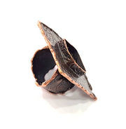 Copper Ring Blank inlay Ring Blank Mosaic Ring Bezel Base Settings Cabochon Mountings (20x20mm blank ) Antique Copper Plated Brass G8994