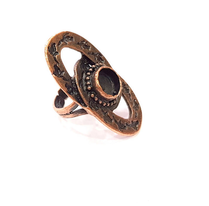 Copper Ring Blank inlay Ring Blank Mosaic Ring Bezel Base Settings Cabochon Mountings (10mm blank ) Antique Copper Plated Brass G8996