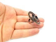 Copper Ring Blank inlay Ring Blank Mosaic Ring Bezel Base Settings Cabochon Mountings (10mm blank ) Antique Copper Plated Brass G8996