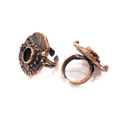 Copper Ring Blank inlay Ring Blank Mosaic Ring Bezel Base Settings Cabochon Mountings (10mm blank ) Antique Copper Plated Brass G8998