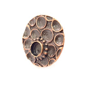 Copper Ring Blank inlay Ring Blank Mosaic Ring Bezel Base Settings Cabochon Mountings (10mm blank ) Antique Copper Plated Brass G9000