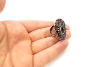 Copper Ring Blank inlay Ring Blank Mosaic Ring Bezel Base Settings Cabochon Mountings (10mm blank ) Antique Copper Plated Brass G9000