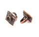 Copper Ring Blank inlay Ring Blank Mosaic Ring Bezel Base Settings Cabochon Mountings (10mm blank ) Antique Copper Plated Brass G9002