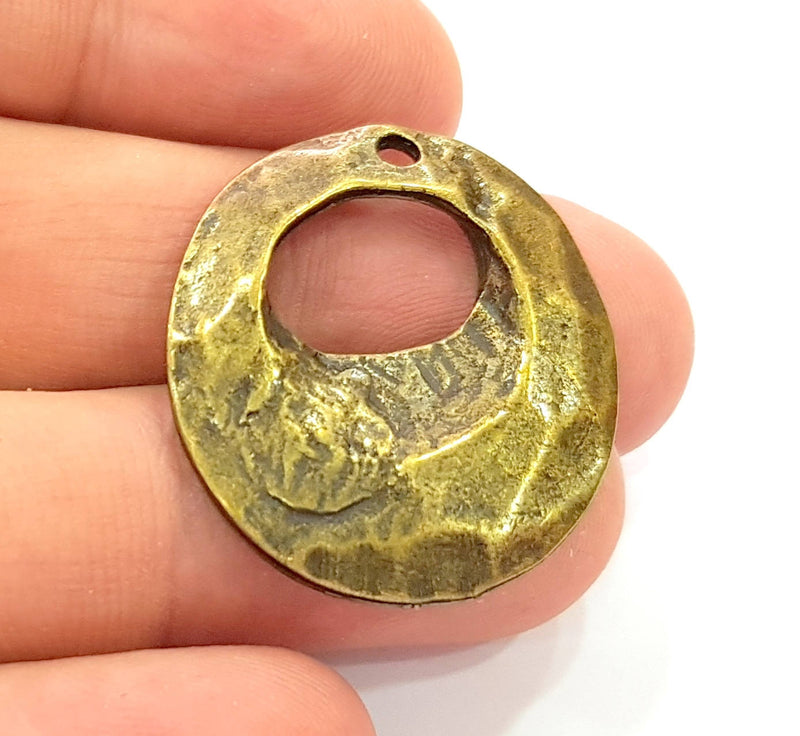 2 Antique Bronze Charm Antique Bronze Plated Charm (31x27mm) G8435