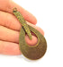 Antique Bronze Pendant (68x32mm) G8437