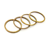 5 Antique Bronze Circle Connector Pendant (29mm) G8442