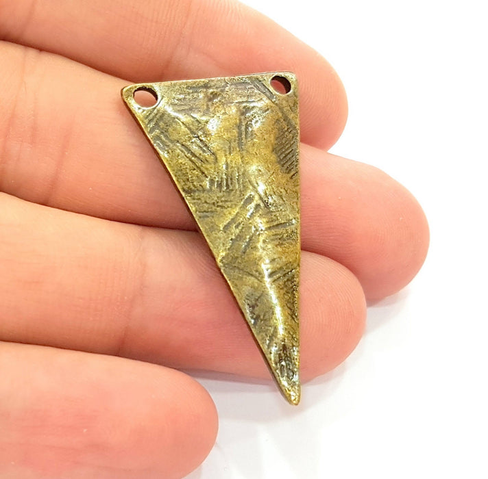 4 Triangle Pendant Antique Bronze Pendant (42x23mm) G8444