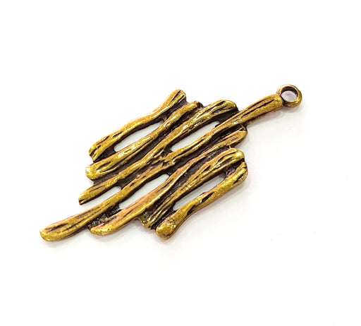 4 Antique Bronze Charms (53x19mm) G8452