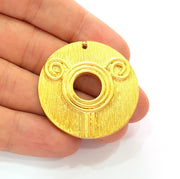 2 Gold Pendant Gold Plated Pendant (35mm)  G16298