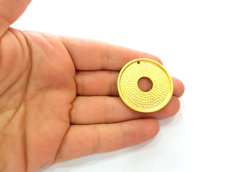 2 Gold Pendant Gold Plated Pendant (35mm)  G16298