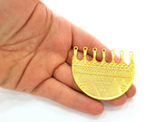 Gold Pendant Gold Plated Ethnic Pendant (65x52mm)  G8458