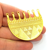 Gold Pendant Gold Plated Ethnic Pendant (65x52mm)  G8458