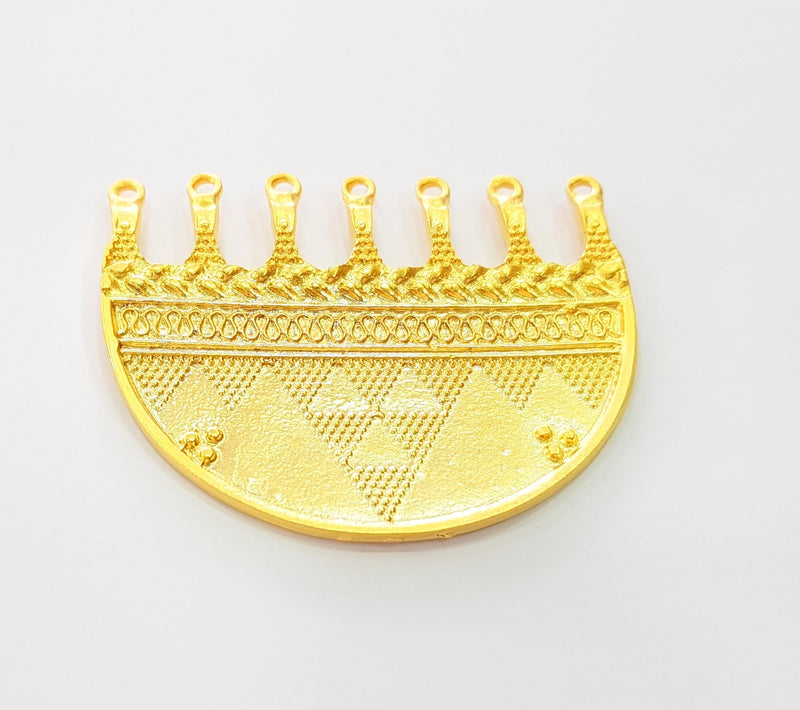 Gold Pendant Gold Plated Ethnic Pendant (65x52mm)  G8458