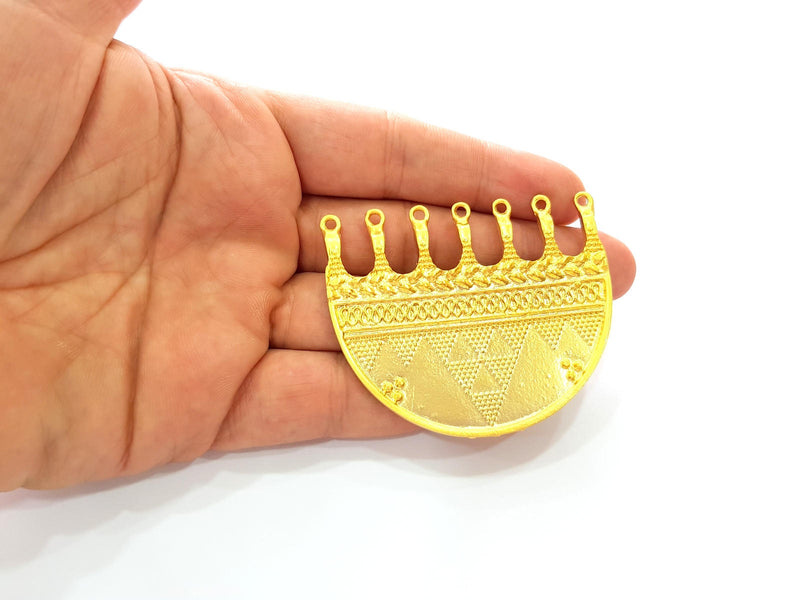 Gold Pendant Gold Plated Ethnic Pendant (65x52mm)  G8458