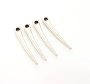 8 Silver Teeth Charm Pendant Antique Silver Plated Pendants (37x6mm)  G8460