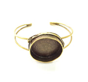 Bracelet Blanks Bangle Blanks Cuff Blanks Adjustable Bracelet Blank Antique Bronze Plated Brass (24mm Blanks) G9018