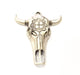 Ox Head Skull Pendant Silver Pendant Antique Silver Plated Pendant (52x44mm) G9022