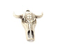 4 Silver Ox Head Skull Pendant Antique Silver Plated Pendant (32x26mm) G9031