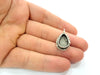 Silver Pendant Blank Mosaic Base Blank inlay Blank Necklace Blank Resin Blank Mountings Antique Silver Plated Brass ( 14x10mm )  G9045