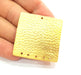 Gold Plated Square Connector Gold Plated Brass Charms (40x40mm)  G8486