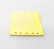 Gold Plated Square Connector Gold Plated Brass Charms (40x40mm)  G8486