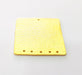 Gold Plated Square Connector Gold Plated Brass Charms (40x40mm)  G8486