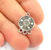 10 Silver Charms Antique Silver Plated Charms (19x13mm) G8494