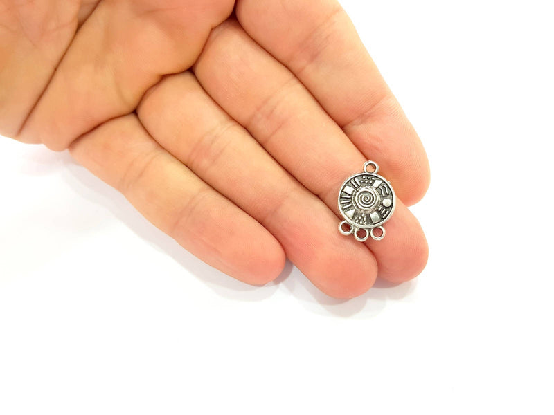 10 Silver Charms Antique Silver Plated Charms (19x13mm) G8494