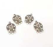 10 Silver Charms Antique Silver Plated Charms (19x13mm) G8494