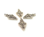 50 Silver Charms Antique Silver Plated Charms (23x12mm) G8495