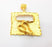 Gold Pendant Blank Base Setting Necklace Blank Resin Blank Mountings Gold Plated Brass ( 58x52mm blank ) G8496