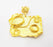 Gold Pendant Blank Base Setting Necklace Blank Resin Blank Mountings Gold Plated Brass ( 52x50mm blank ) G8497