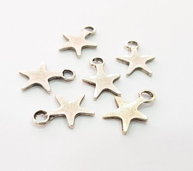 25 Silver Charms Antique Silver Plated Charms (16x12mm) G8499