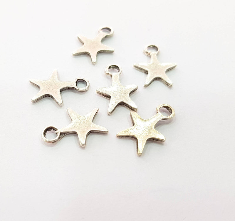 25 Silver Charms Antique Silver Plated Charms (16x12mm) G8499