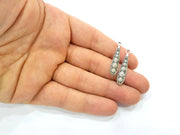 10 Silver Charms Antique Silver Plated Charms (34x6mm) G8501