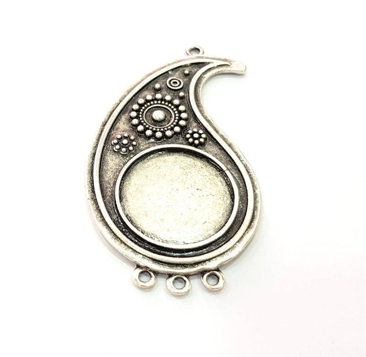 Silver Pendant Antique Silver Plated Pendants (65x37mm)  G15861