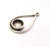 10 Silver Pendant Bezel Blank Earring Component Antique Silver Plated Blanks (8mm Blank) G9093