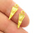 10 Gold Charm Ethnic Charm Tribal Charms Gold Plated Charms  (20x6mm)  G8508