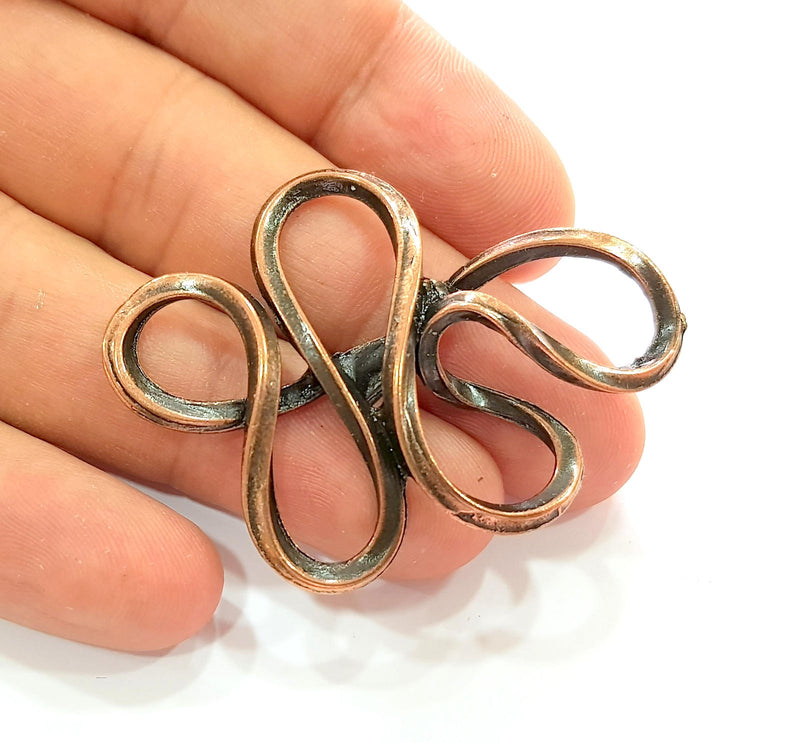 Antique Copper Pendant Antique Copper Plated Pendant (53x38mm) G8522