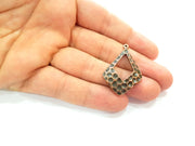 4 Antique Copper Charms Antique Copper Plated Charms (38x26mm) G8528