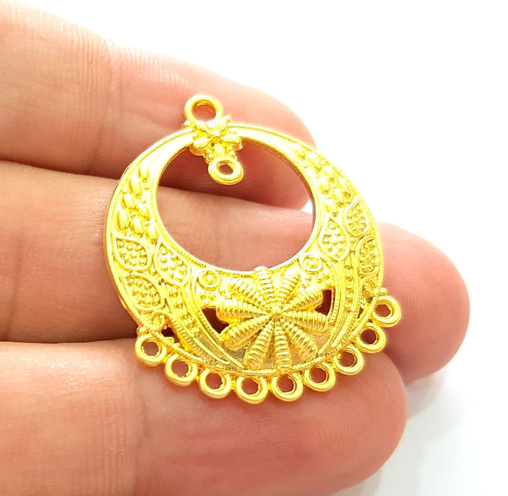 2 Gold Pendant  Pendant Gold Plated Pendant (35x28mm)  G8530