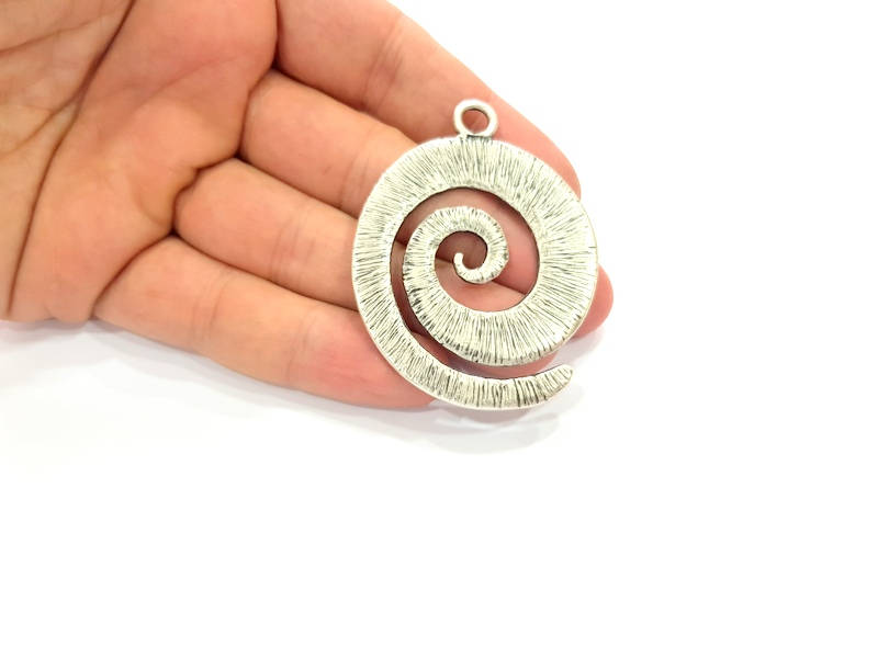 Silver Pendant Antique Silver Plated Pendants (60x59mm)  G9122