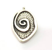 Silver Pendant Antique Silver Plated Pendants (52x32mm)  G9123
